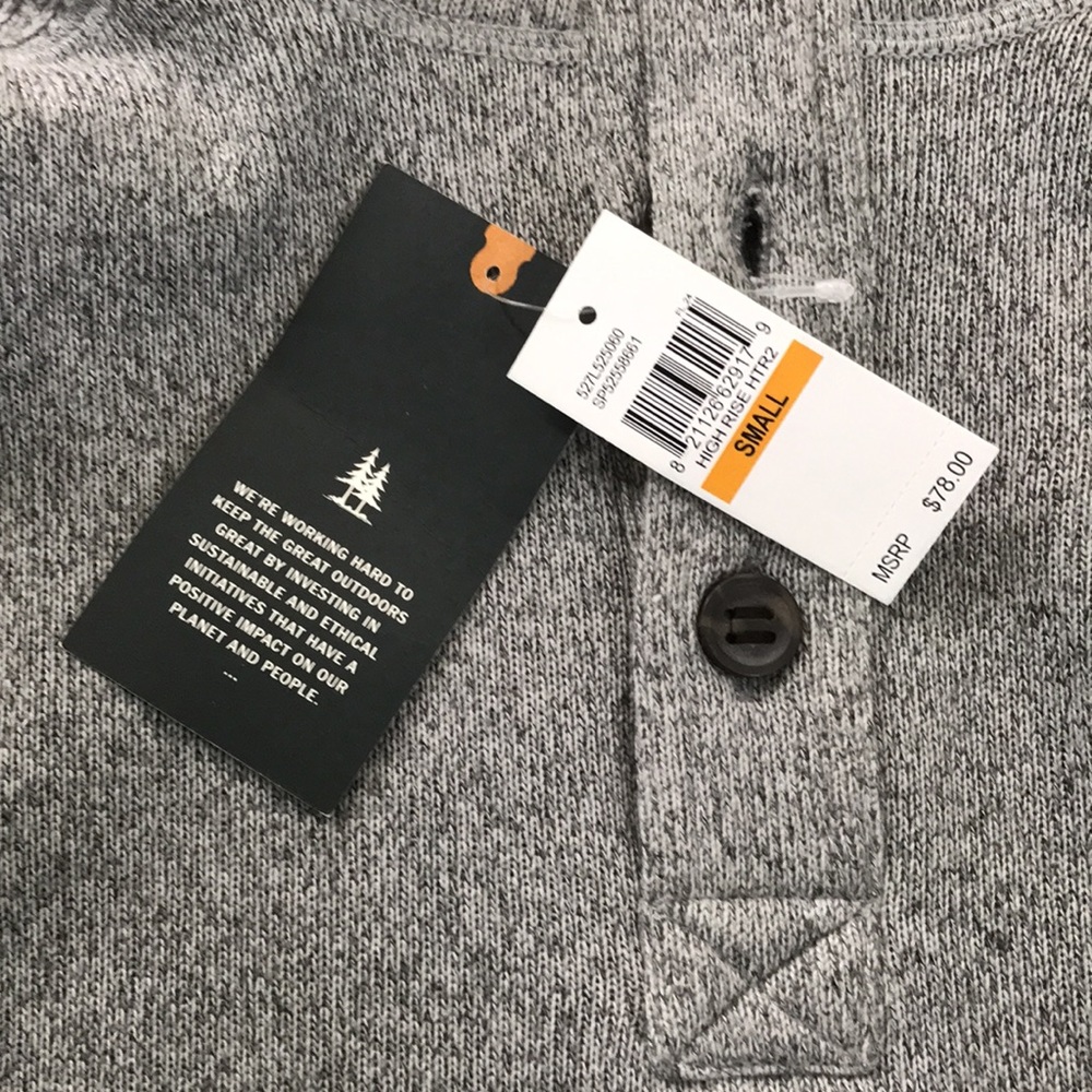 G.H. BASS & CO. Gray V-Neck Button Sweater Size S - Picture 7 of 10